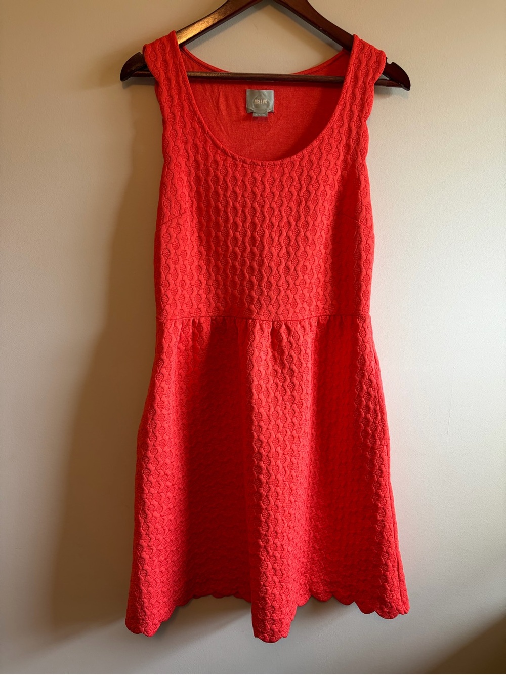 Maeve Sleeveless Textured Red Women's Dress
